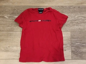 Ralph Lauren Boys sz 5 red flag tee - Picture 1 of 3
