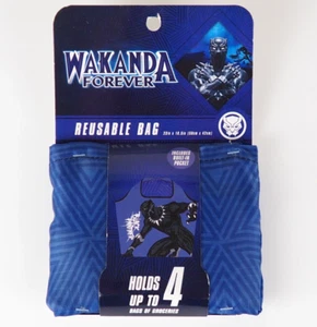 Wakanda Forever Reusable Shopping Bag; 25" x 16.5"; Built in Pocket - Picture 1 of 6