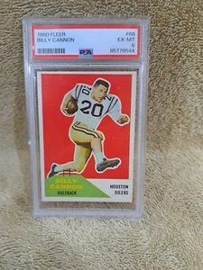 1960 FLEER FOOTBALL BILLY CANNON PSA 6 EX-MT ROOKIE CARD LSU TIGERS HEISMAN 1959 - Picture 1 of 10