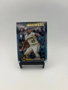2024 Topps Chrome Abner Uribe Refractor Rookie Brewers - Bild 1 von 2