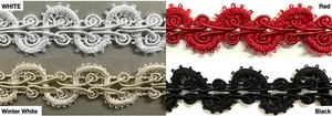 1" Designer Braid Gimp Trim - 10 durchgehende Yards! Made in USA! - Bild 1 von 9