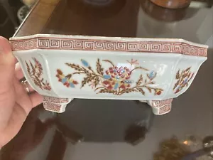 Antica fioriera floreale cinese rettangolare - Foto 1 di 12