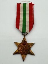 Old Vintage WW2 British The Italy Star Medal & Ribbon - World War II 1939-1945