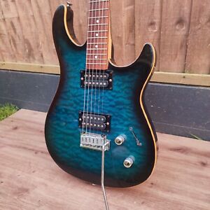 Peavey EXP Limited Series Electric Guitar Blue Quilted Body Humbuckers Tremolo