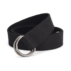 Non Porous Elongated Canvas Belt with Simple Double Unisex Loop Bbuckle ж⭐ 🔥DE - Bild 1 von 18