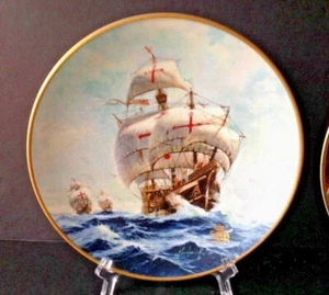 VTG 1992 Columbus Discovers America 500th Anniversary Bradford Exchange Plate - Picture 1 of 4