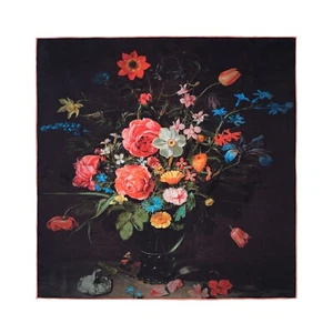 100% Mulberry silk museum scarf - A Bouquet of Flowers - 16 mm quality silk - Picture 1 of 7