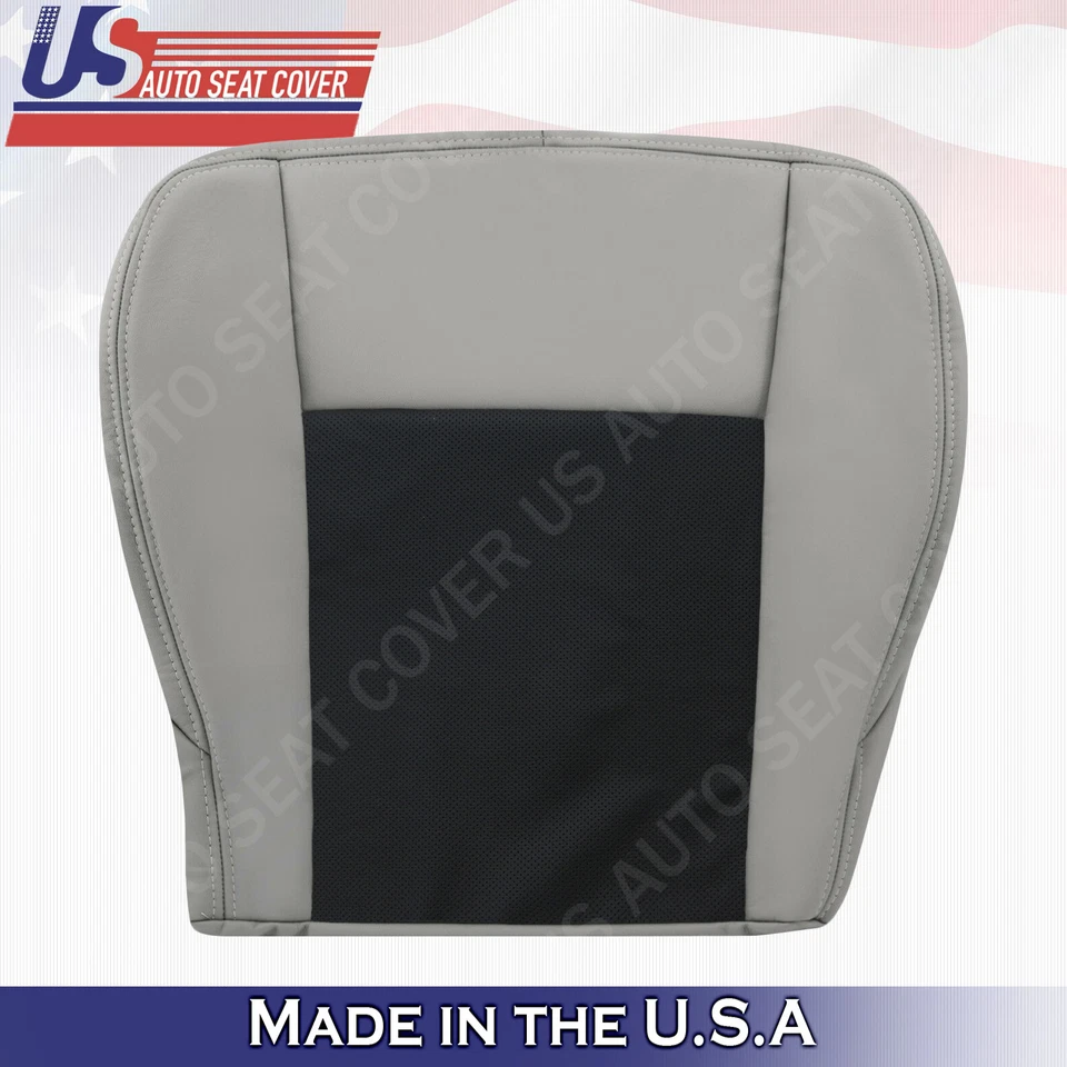 Cubierta de asiento inferior de cuero perforado negro/gris para conductor Cadillac CTS 2003 a 2007 Foto 1 de 4