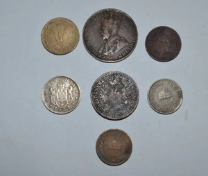 7 WORLD COINS - HUNGARY, AUSTRIA, ROMANIA, AUSTRALIA, SLOVENIA - 1851 - 1947 - Picture 1 of 16