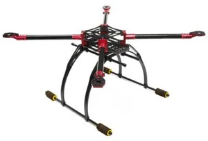 Custom Machined Alloy+Carbon Fiber Quadcopter Upgrade Frame 550 Size Foldable - Picture 1 of 8