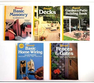 Sunset DIY Home Improvement Set of 5 Books - Fences Gates Decks Masonry Wiring - Picture 1 of 2