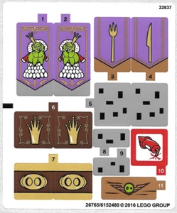 LEGO STICKERBOGEN 75826 KING PIG'S CASTLE aus Set Neu - Bild 1 von 1