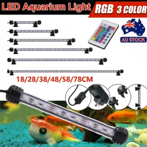 RGB Aquarium Fish Tank Aquarium Light LED Waterproof Full Spectrum Aqua Lamp - Picture 1 of 24