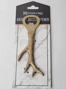 Antler Bottle Opener by Kitchen & Table Hunting/Fishing/Outdoors Gold Metal 🔥 - Picture 1 of 5