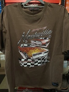 Martina Rose Nashville Drive T-Shirt Sz L Brown Graphic - Picture 1 of 4
