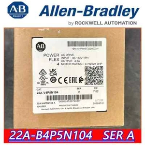 NUEVO Allen-Bradley 22A-V4P5N104 22AV4P5N104 PowerFlex 4 0,75 kW 1 HP accionamiento de CA - Imagen 1 de 3