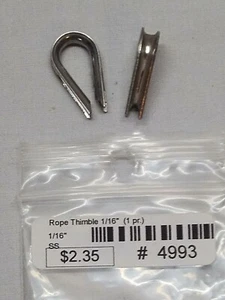 Seachoice Seil Fingerhut-Edelstahl (2/Pack) (WÄHLEN) NEU - Bild 1 von 8