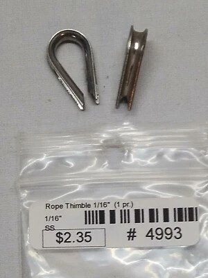 Seachoice Rope Thimble-Stainless Steel (2/Pk) (CHOOSE) NEW