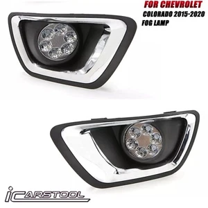 Kit de luces antiniebla LED de lente transparente para Chevrolet Colorado 2015-2020 con bisel 5202 enchufe - Imagen 1 de 13