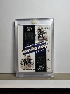 2002 Pacific Heads Up Pennington, Martin, Bechtel, Coles Game-Worn Quads NY Jets - Picture 1 of 2