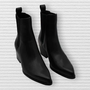 Michael Kors Stivaletti Chelsea da donna in pelle Kinlee - Nero (taglia 5) - Foto 1 di 8