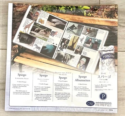 Creative Memories 12x12 Spargo 棕褐色页面 15 张/30 页全新补充装 — 第 1/3 张图片