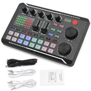 Live Sound Card Audio Interface DJ Mixer Effects Voice Changer Bluetooth-Compati - Picture 1 of 8