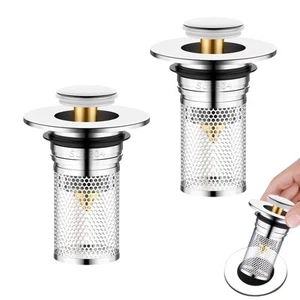 Stainless Steel Floor Drain Filter, Bathroom Sink Drain Strainer with Sink Ha... - Picture 1 of 7