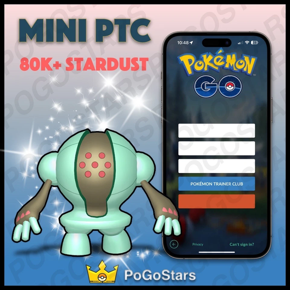Pokémon PTC Go - Shiny Registeel - 80K Stardust✨Read Description✨ - Image 1 of 1