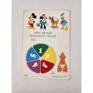 Vintage Mickey Mouse Birthday Card Game Hallmark - Picture 1 of 6