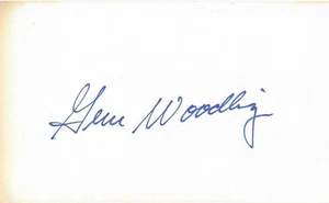 SIGNED 3x5 INDEX CARD OF GENE WOODLING (DECEASED 2001)! GREAT AUTOGRAPH! - Picture 1 of 1