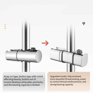 Adjustable Switch Shower Rail Head Slider Holder Bracket with Easy Installation - Picture 1 of 44