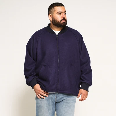 Norwellan Bluey Junior Bomber Jacket Mens 5XL/127R NEW Navy Blue Australian Wool - Image 1 of 4