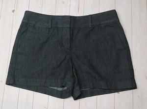 Ann Taylor Loft Womens Size 2 Blue Denim Shorts Cotton Mid Rise Slash Pockets - Picture 1 of 13