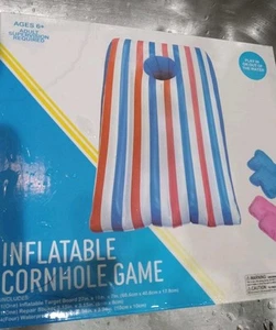 Cornhole Gonfiabile Rosso Bianco Blu 1 Tavola 4 Fagioli Spiaggia Piscina Cortile - Foto 1 di 2