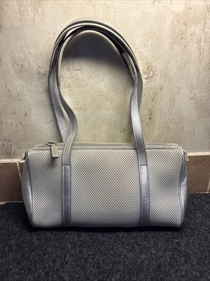 Miu Miu Spring/Summer 2000 archive shoulder bag with a perforated silver/white - Image 1 of 4