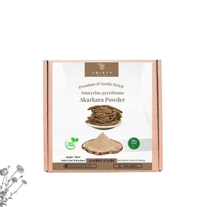 Anacyclus pyrethrum Akarkara Powder Pellitory Organic Indian Free Shipping 100gm - Picture 1 of 4