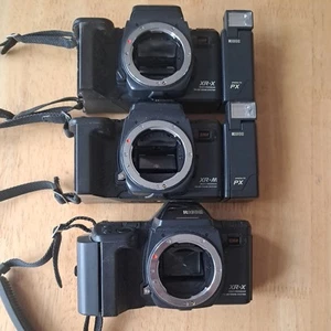 2 x Ricoh XR-X + 1 x XR-M 35mm Film Cameras - PARTS ONLY (BATTERY CORROSION) - Picture 1 of 2
