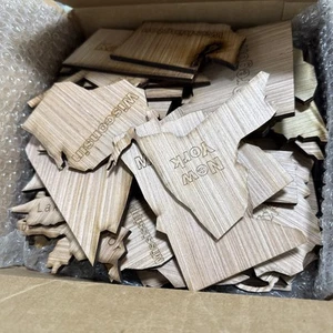 3D Holz Vereinigte Staaten von Amerika Karte Wandbild große Reisekarte 24x39" Handarbeit - Bild 1 von 10