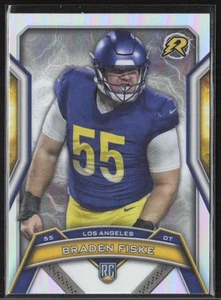 2025 Topps Resurgence Football #153 Braden Fiske Refractor/Silver RC - Picture 1 of 2
