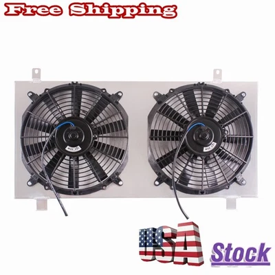 Cubierta de aluminio + ventilador de 12" para radiador Subaru Impreza WRX STI GD/GG 2002-2007 Foto 1 de 4