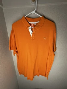Puma Men’s Orange Short Sleeve Polo Shirt Size XL Sport Lifestyles - Picture 1 of 4