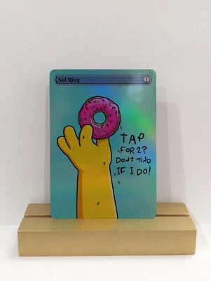 Sol Ring Foil Custom sticker on bulk MTG Commander Simpsons - Image 1 of 2