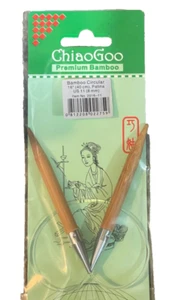ChiaoGoo Bamboo Circular Knitting Needles US 11 / 16" Patina Finish – Nylon Cord - Picture 1 of 6