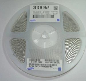 [QTY = 2000pcs] CL31B106KOHVPNE SAMSUNG MLCC Capacitors Ceramic 10uF 16V X7R SMD - Picture 1 of 1