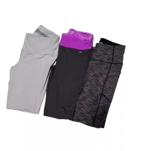 Victoria’s Secret Knockout Tights Small Sport Gray Black Purple Bundle - Picture 1 of 24