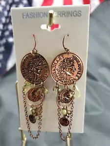 Pendientes colgantes decorativos de joyería de moda #182 cobre - Imagen 1 de 3