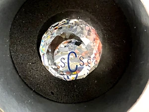 SWAROVSKI CRYSTAL MEMBER BLUE SWAN PAPERWEIGHT-FIRST YEAR SCMPWNR1 MIB - Picture 1 of 9