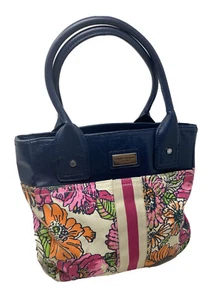 Bolso de mano Tommy Hilfiger floral de lona con cierre a presión correas de transporte - Imagen 1 de 12