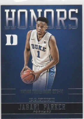 JABARI PARKER 2015 DUKE COLLEGIATE HONORS INSERT JB-DU $1 DEALS - Image 1 of 2